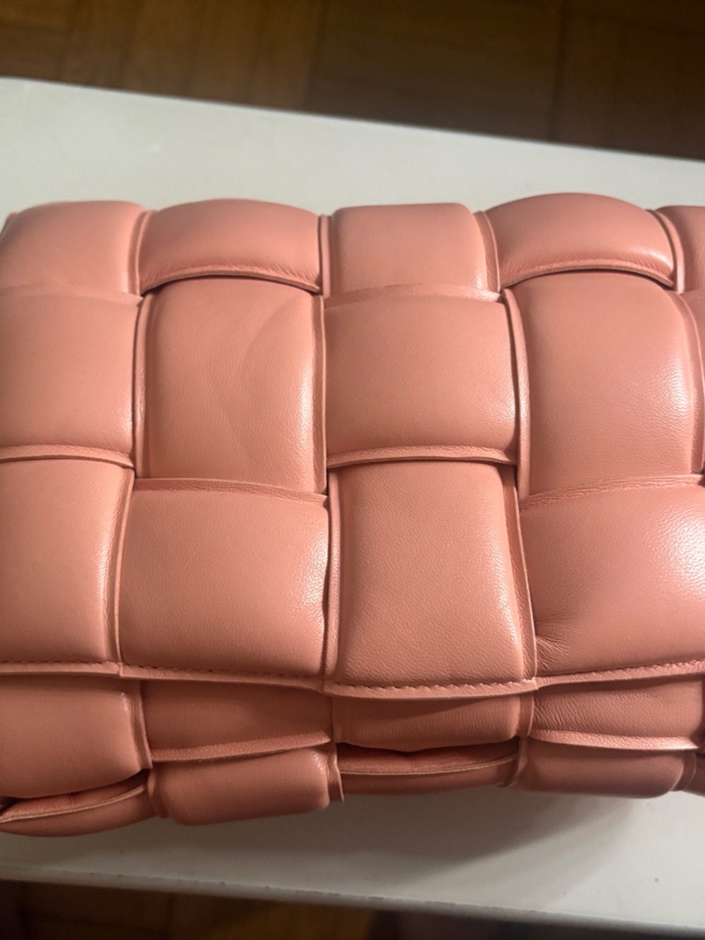 Bottega Vanetta Cassette bag in peach